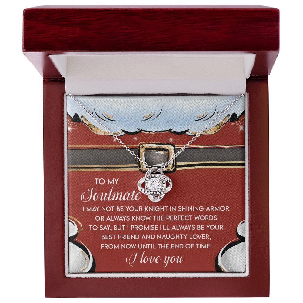 Gift for Soulmate - Naughty Lover - Love Knot Pendant Necklace - Mallard Moon Gift Shop