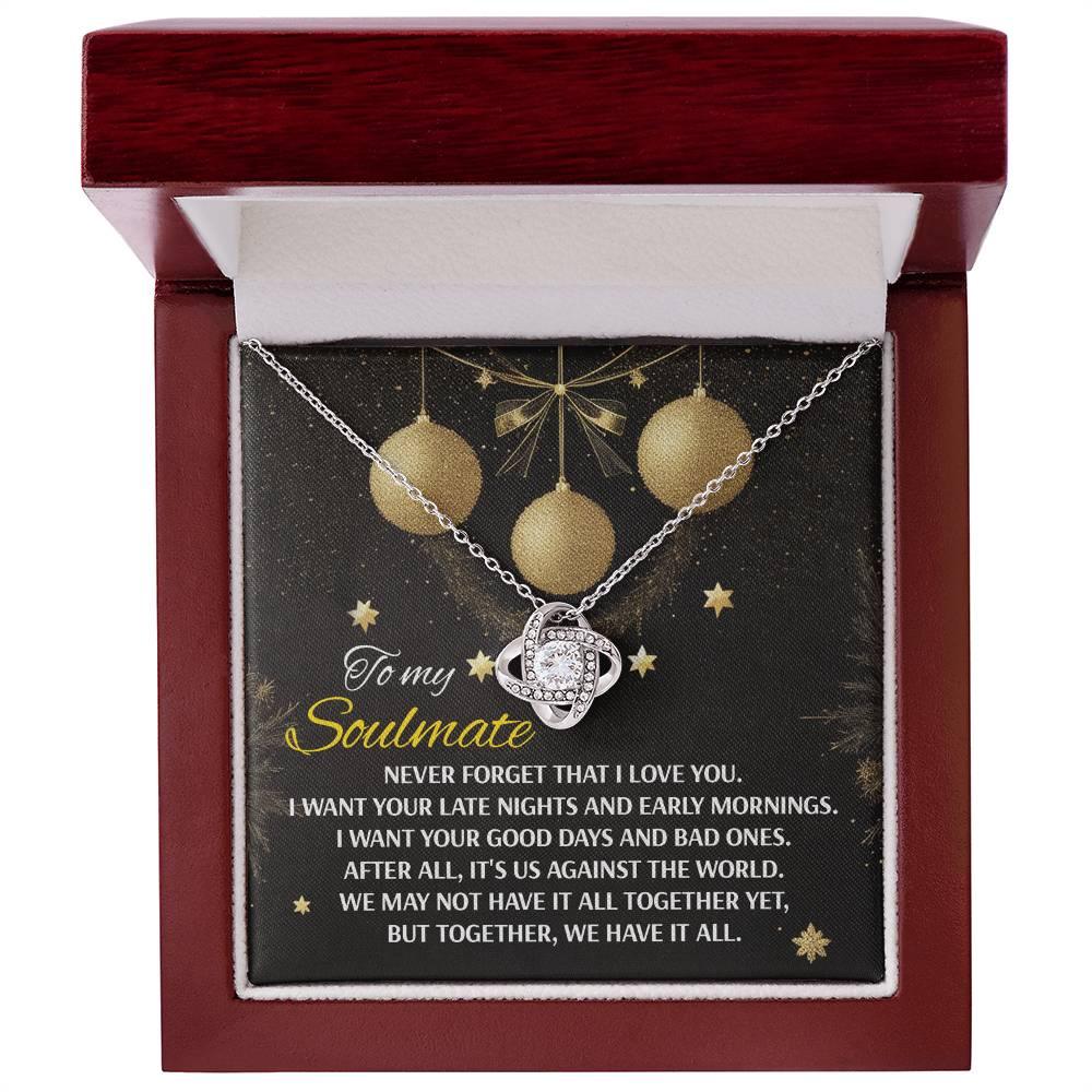 Gift for Soulmate - Have It All - Love Knot Pendant Necklace - Mallard Moon Gift Shop