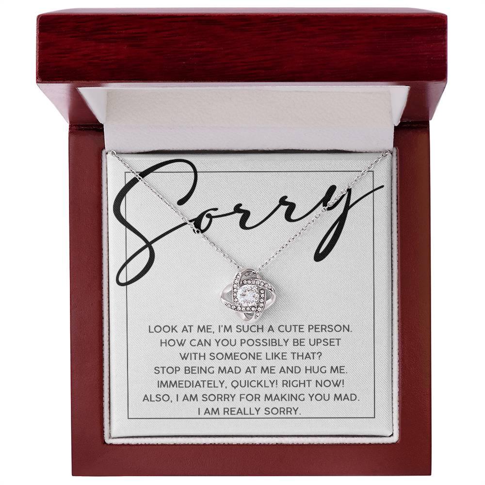 Apology Gift for Girlfriend, Wife, Soulmate - Sorry, Someone Like That - Love Knot Pendant Necklace - Mallard Moon Gift Shop