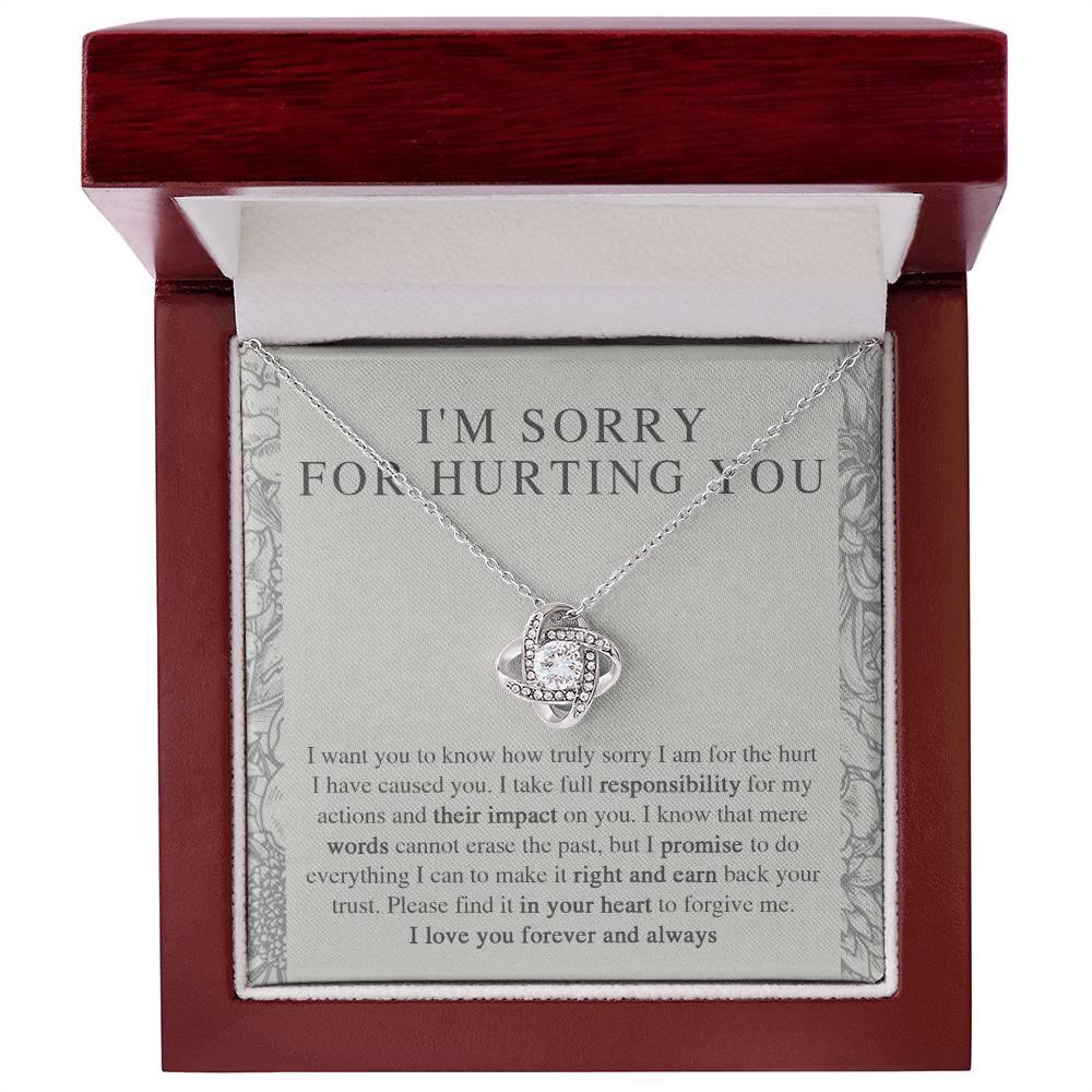 Apology Gift - I'm Sorry, I Promise to Do Everything - Love Knot Pendant Necklace - Mallard Moon Gift Shop