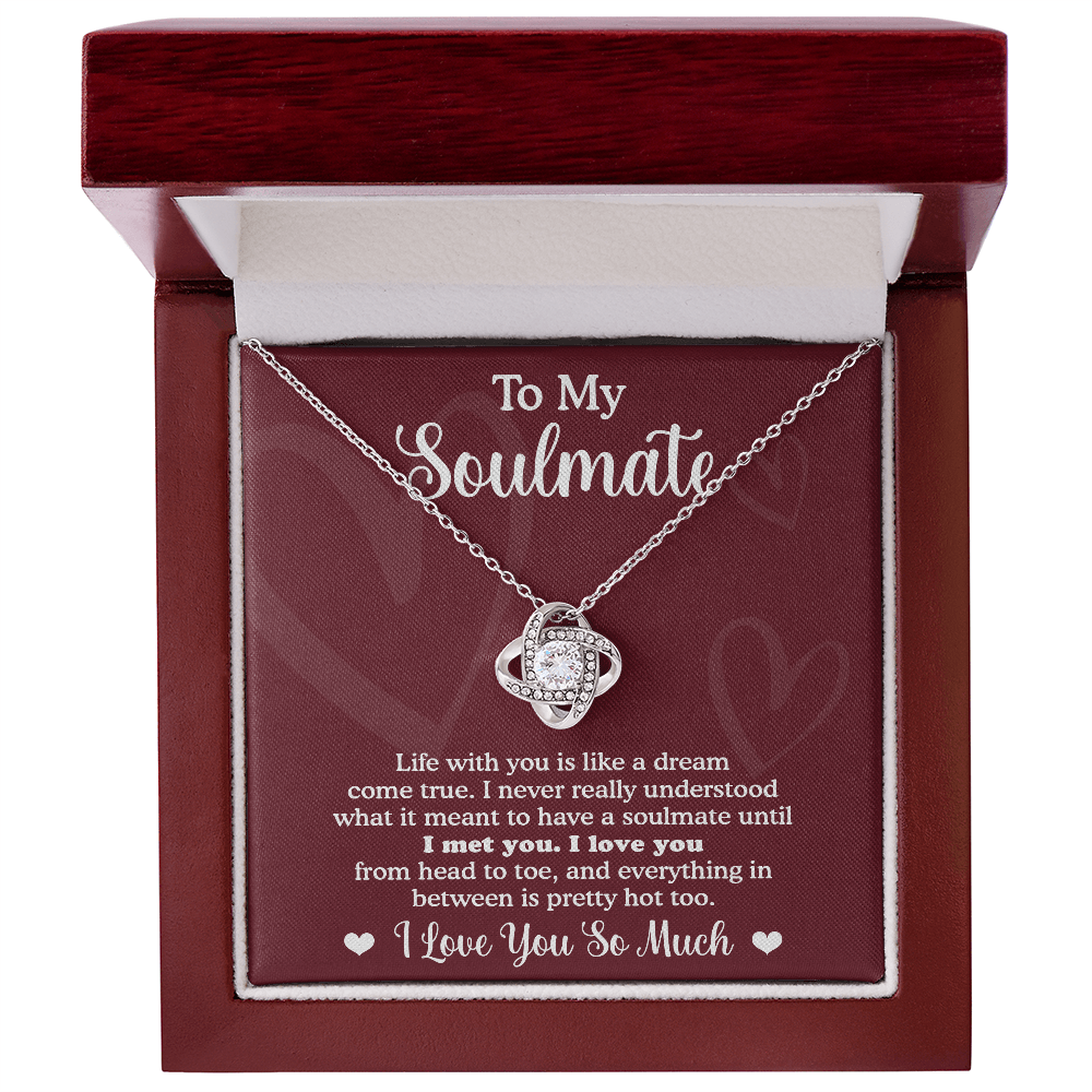Gift for Soulmate - Life With You Is Like a Dream - Love Knot Necklace - Mallard Moon Gift Shop