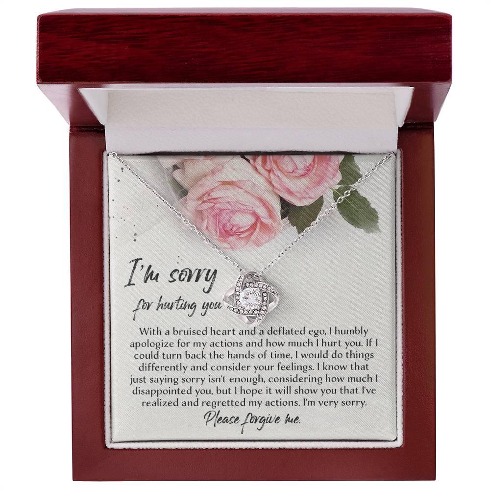 Apology Gift - Sorry, Regretted My Actions - Love Knot Pendant Necklace - Mallard Moon Gift Shop