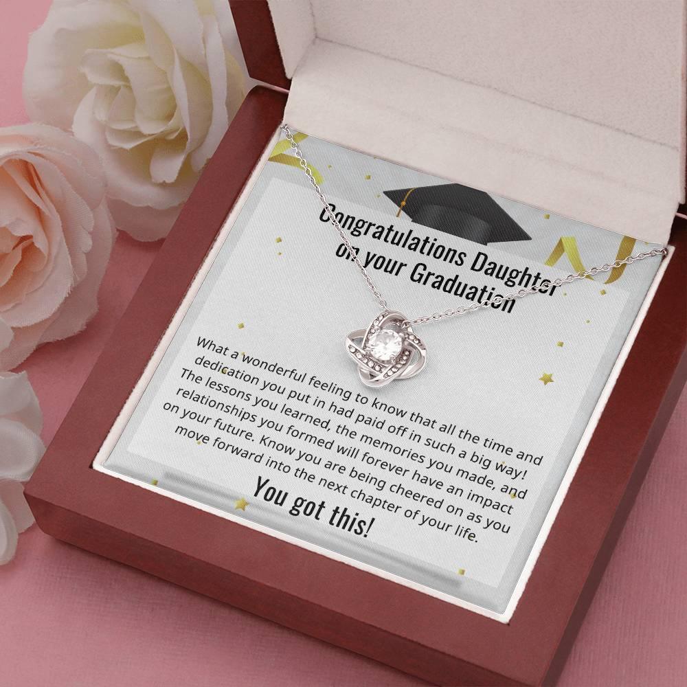 Daughter Congratulations on your Graduation You Got This Love Knot Pendant Necklace - Mallard Moon Gift Shop