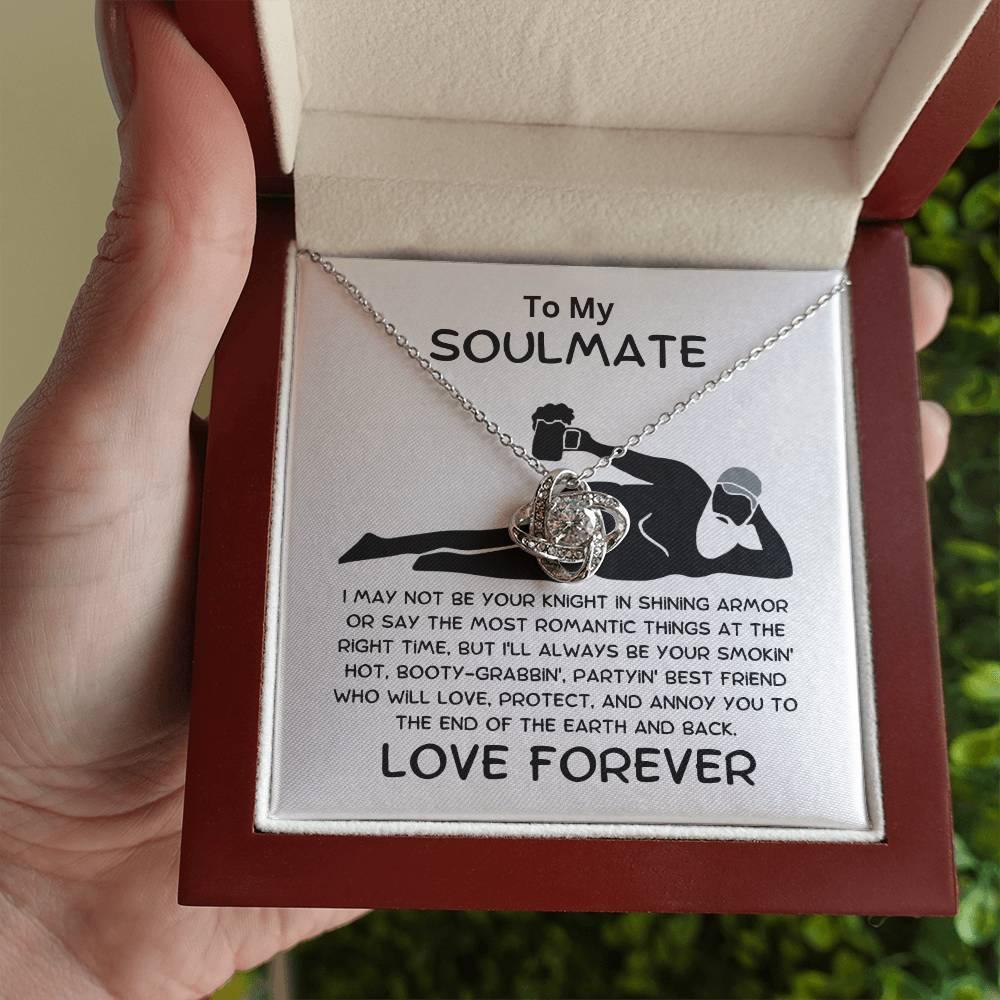 Gift for Soulmate - Smokin' Hot - Knight in Shining Armor - Love Knot Pendant Necklace - Mallard Moon Gift Shop