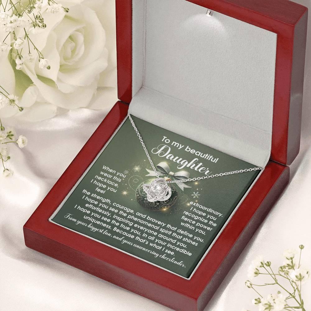 Gift for Daughter - Incredible Uniqueness - Love Knot Pendant Necklace - Mallard Moon Gift Shop