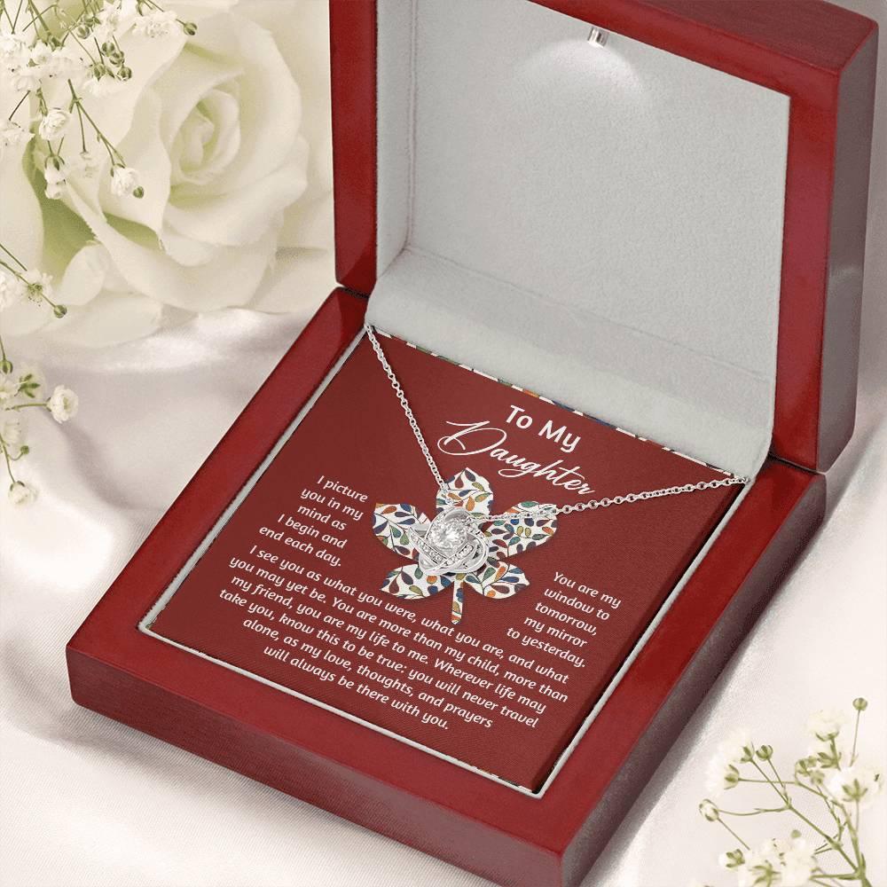 Gift for Daughter - To Be True - Love Knot Pendant Necklace - Mallard Moon Gift Shop