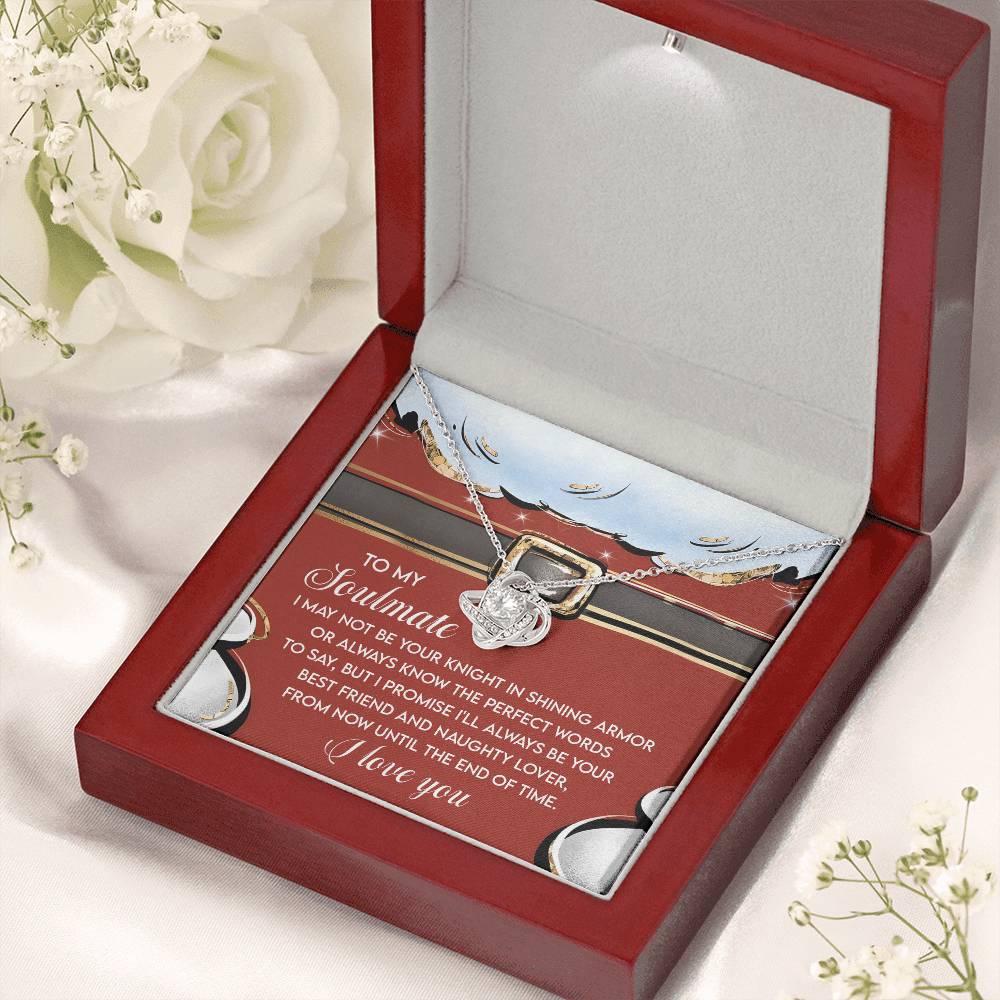 Gift for Soulmate - Naughty Lover - Love Knot Pendant Necklace - Mallard Moon Gift Shop