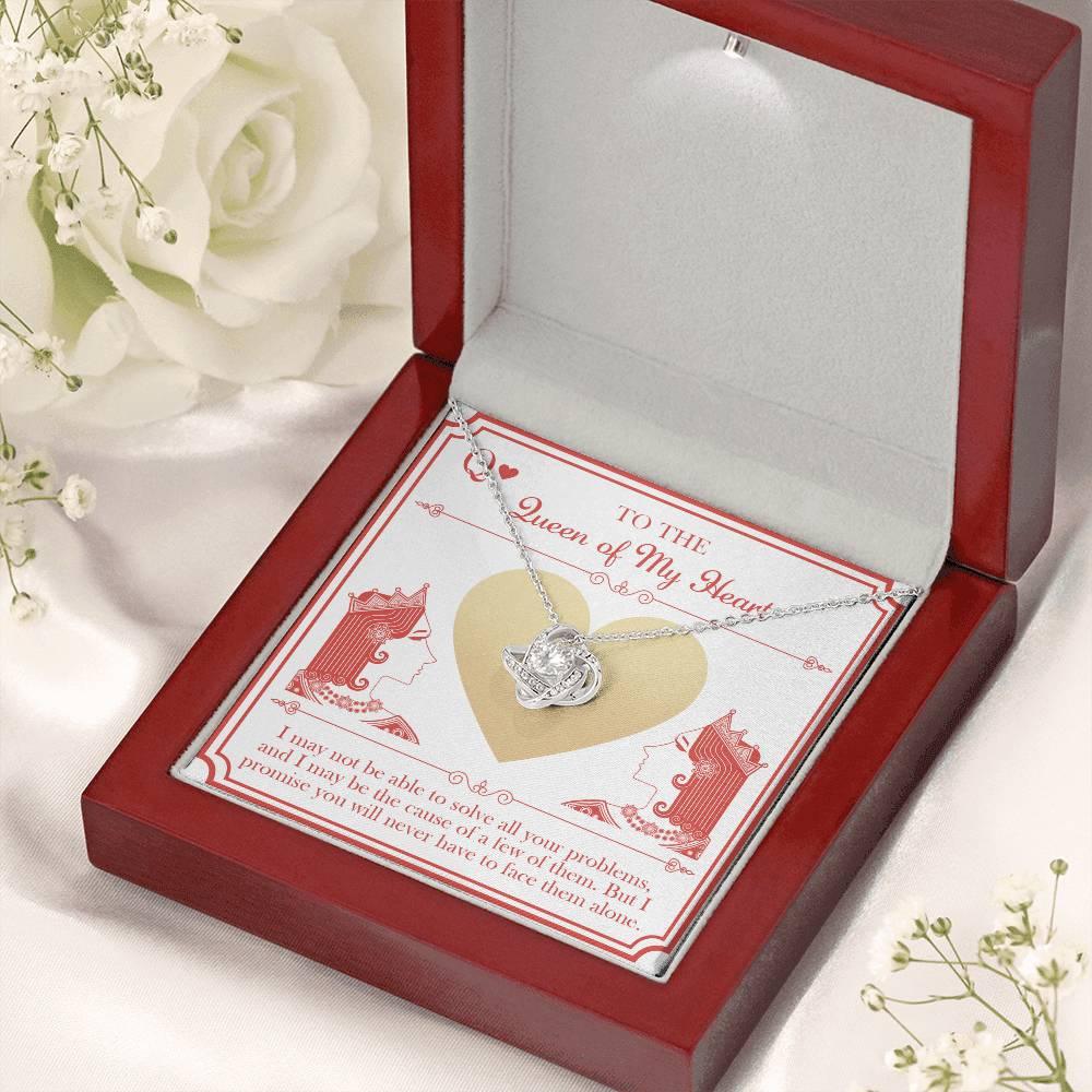 Wife Wedding Day Gift - The Queen - Love Knot Pendant Necklace - Mallard Moon Gift Shop