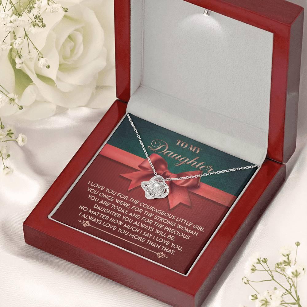 Gift for Daughter - Always Will Be - Love Knot Pendant Necklace - Mallard Moon Gift Shop