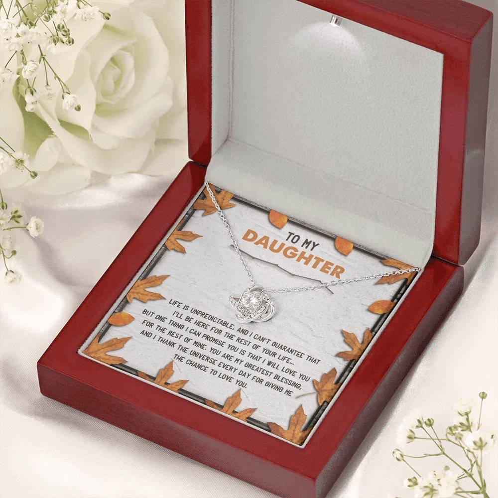 Daughter - My Greatest Blessing - Love Knot Pendant Necklace - Mallard Moon Gift Shop