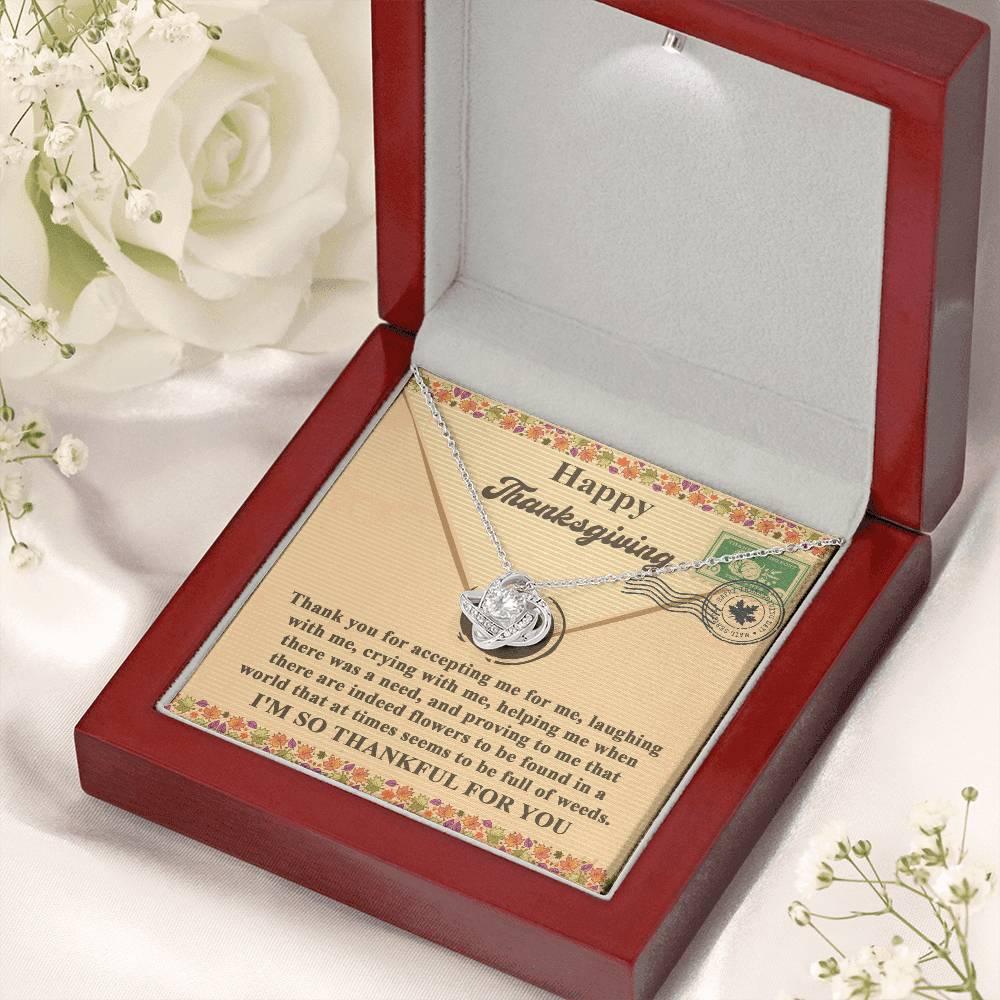Gift for Thanksgiving - Proving To Me - Love Knot Pendant Necklace - Mallard Moon Gift Shop