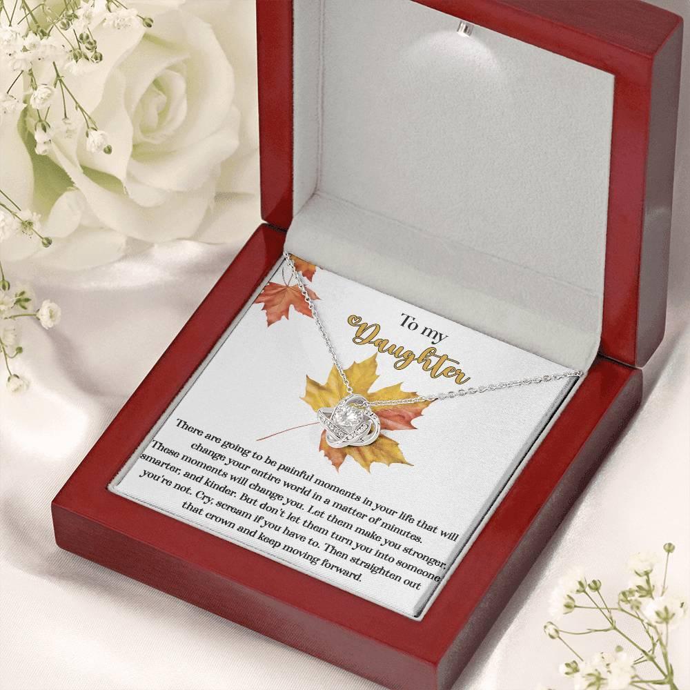Gift for Daughter - Make You Stronger - Love Knot Pendant Necklace - Mallard Moon Gift Shop