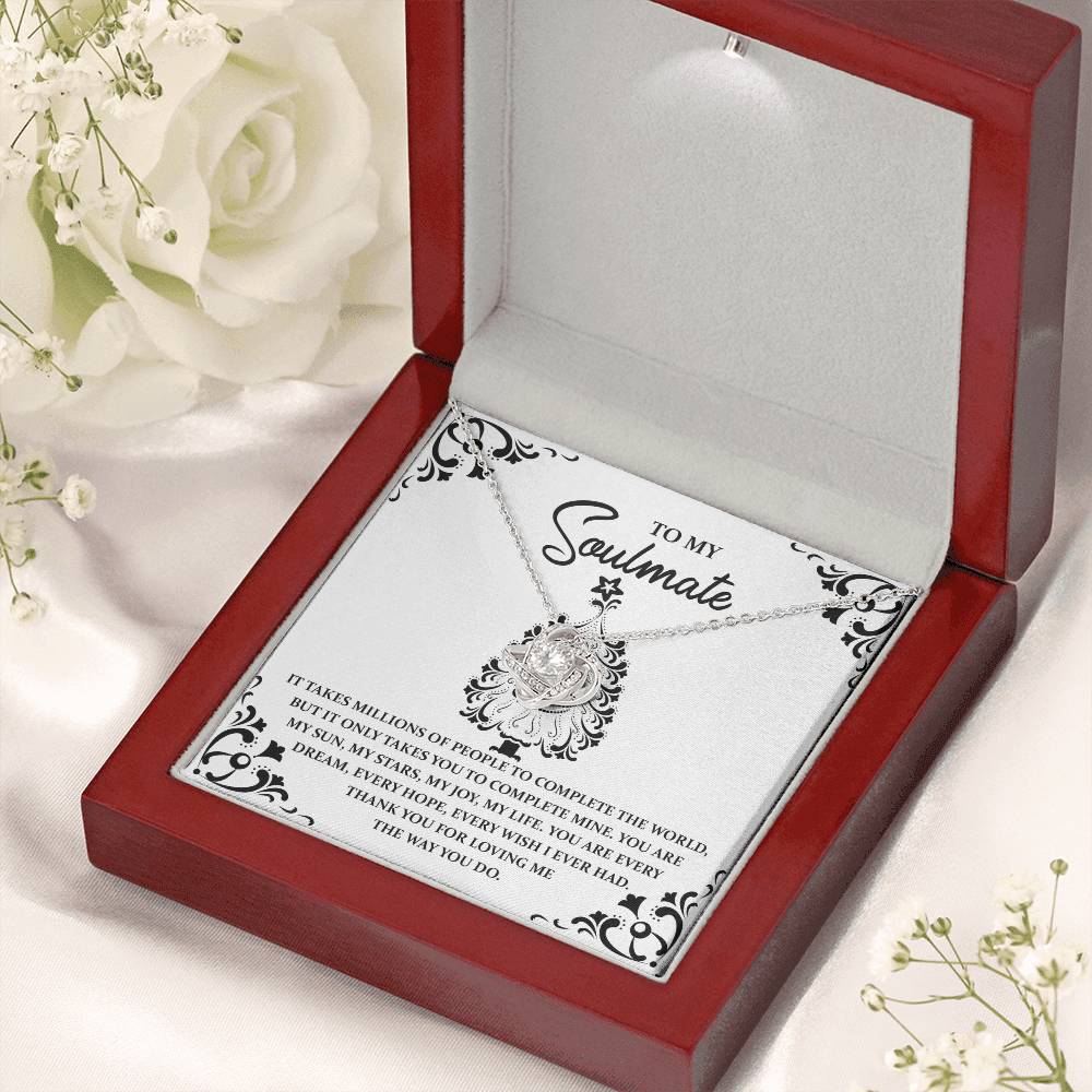 Gift for Soulmate - My Sun, Stars and Joy - Love Knot Pendant Necklace - Mallard Moon Gift Shop