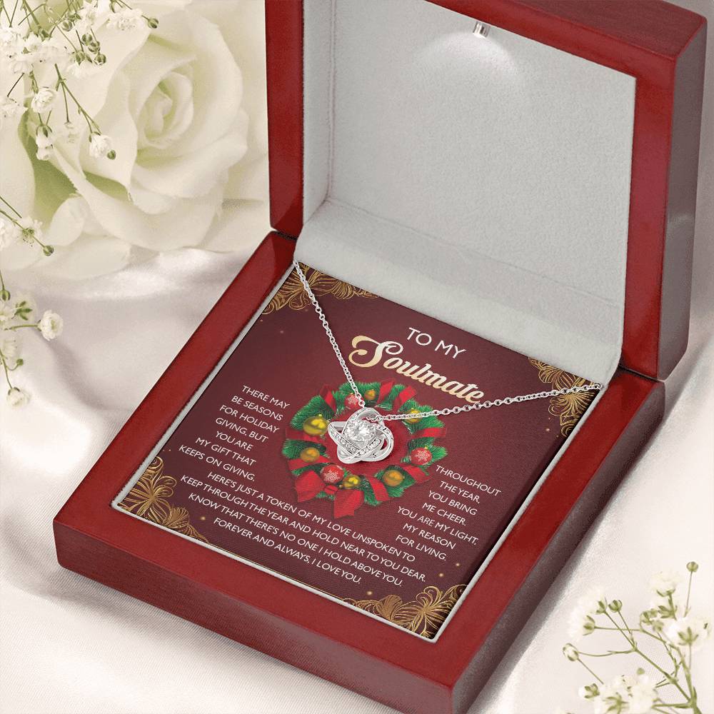 Gift for Soulmate - Bring Me Cheer - Love Knot Pendant Necklace - Mallard Moon Gift Shop
