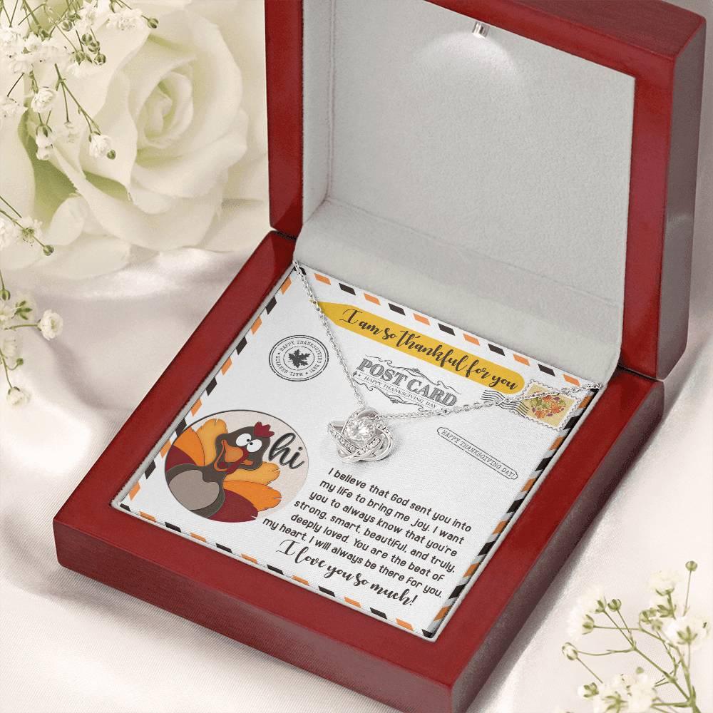 Gift for Thanksgiving - The Beat - Love Knot Pendant Necklace - Mallard Moon Gift Shop