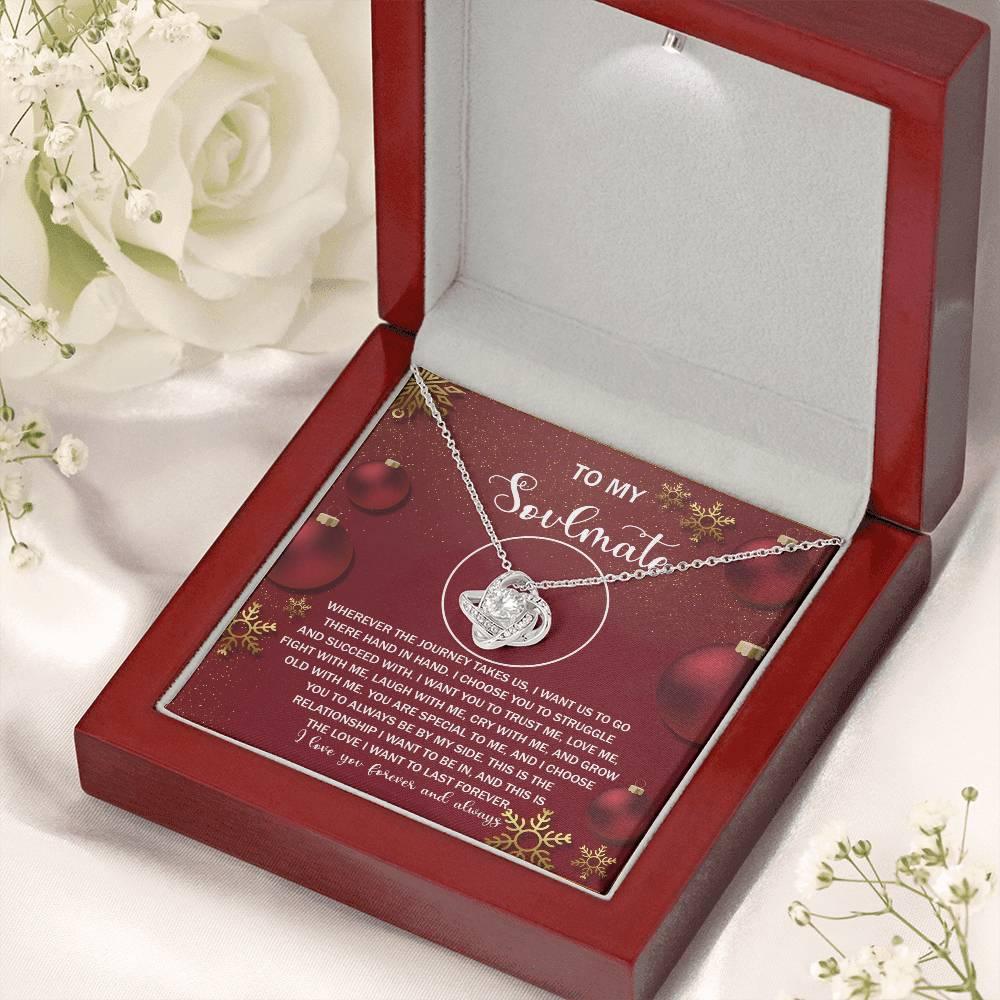 Gift for Soulmate - Journey By My Side - Love Knot Pendant Necklace - Mallard Moon Gift Shop