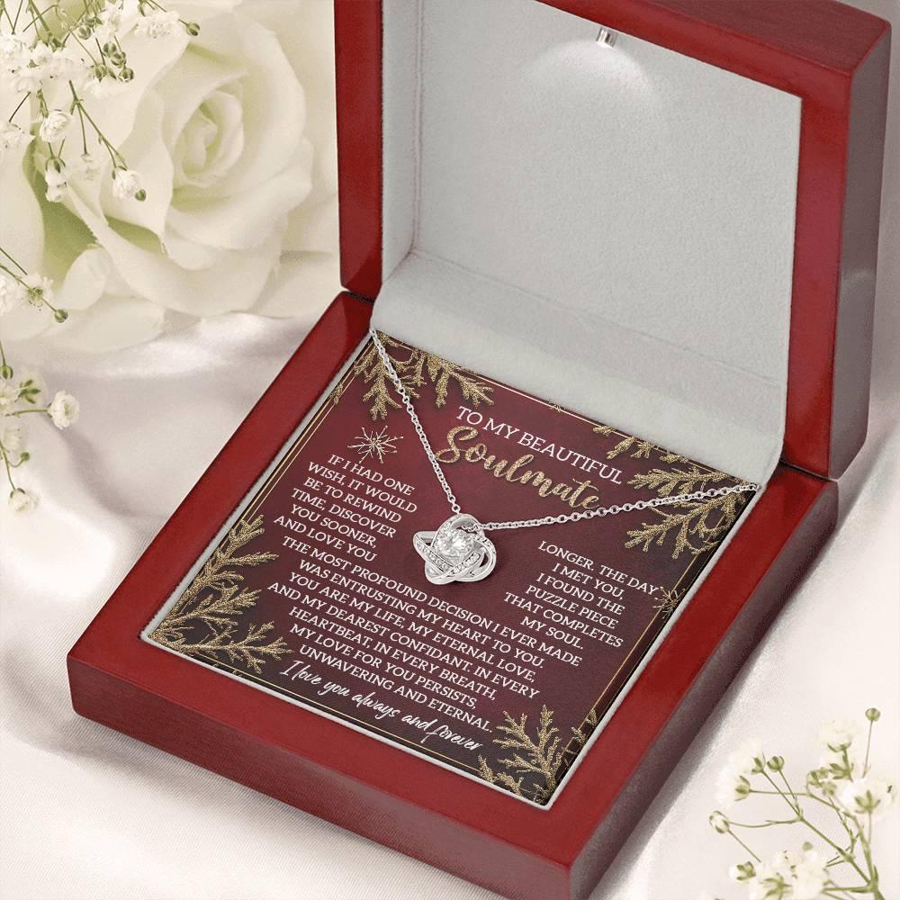 Gift for Soulmate - Rewind Time - Love Knot Pendant Necklace - Mallard Moon Gift Shop