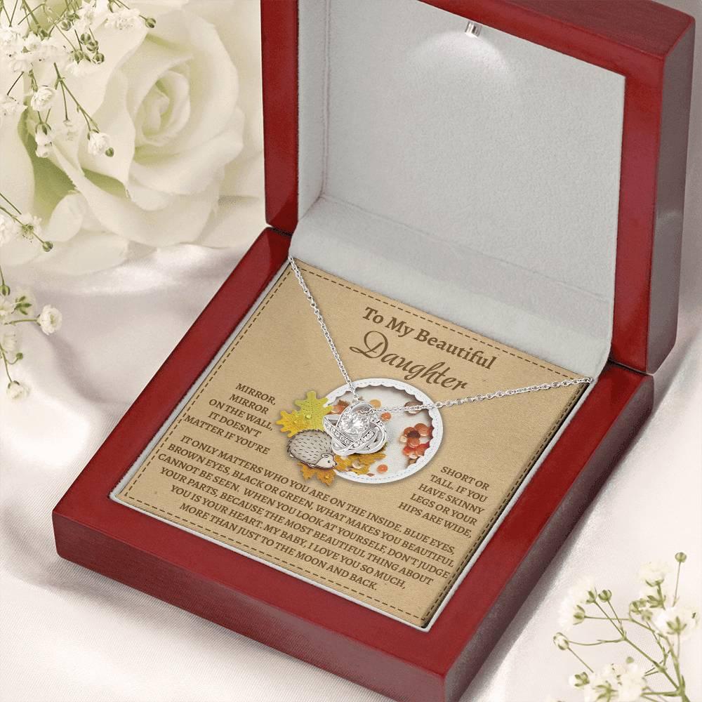 Gift for Daughter - On The Wall - Love Knot Pendant Necklace - Mallard Moon Gift Shop