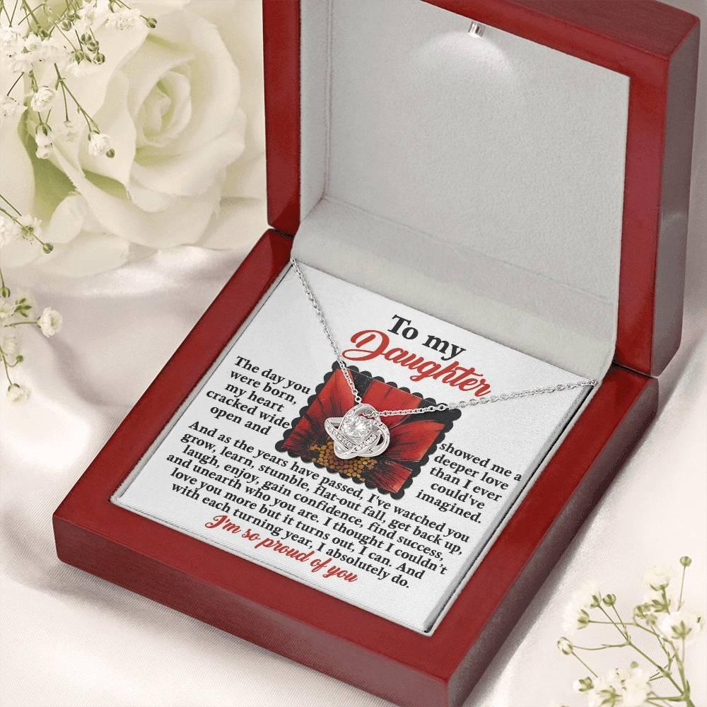 Gift for Daughter - A Deeper Love - Love Knot Pendant Necklace - Mallard Moon Gift Shop