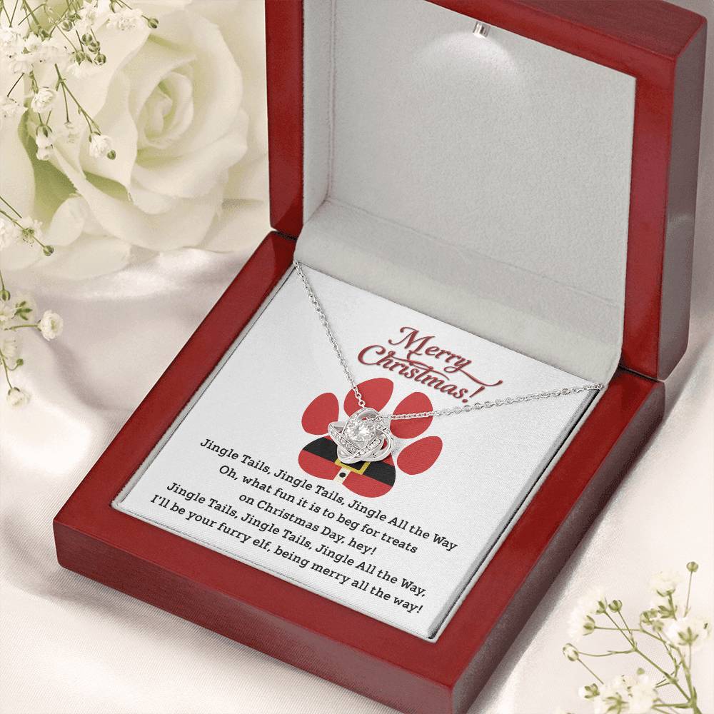 Gift for Fur Mom - Furry Elf - Love Knot Pendant Necklace - Mallard Moon Gift Shop