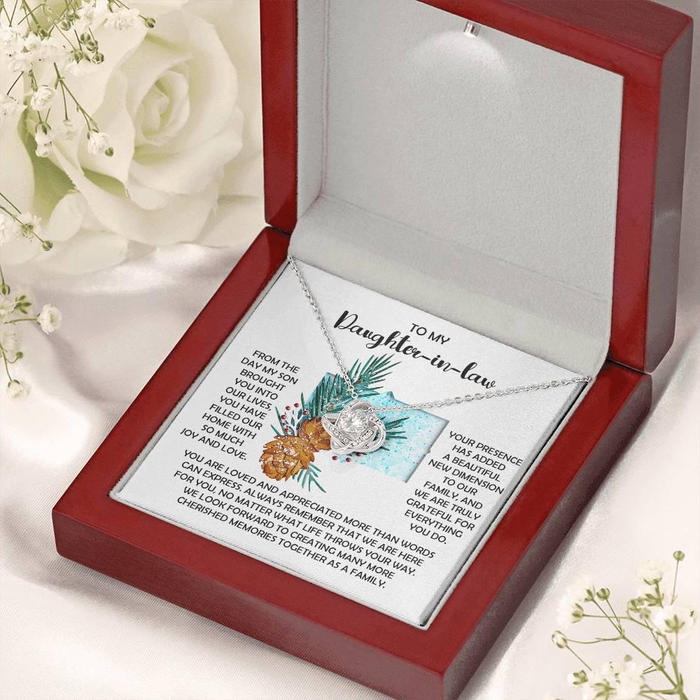 Gift for Daughter-in-Law - Here For You - Love Knot Pendant Necklace - Mallard Moon Gift Shop
