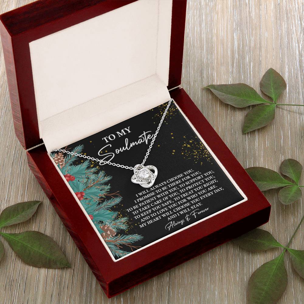 Gift for Soulmate - Treat You Right - Love Knot Pendant Necklace - Mallard Moon Gift Shop