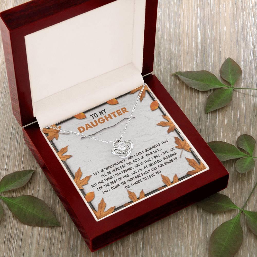Daughter - My Greatest Blessing - Love Knot Pendant Necklace - Mallard Moon Gift Shop