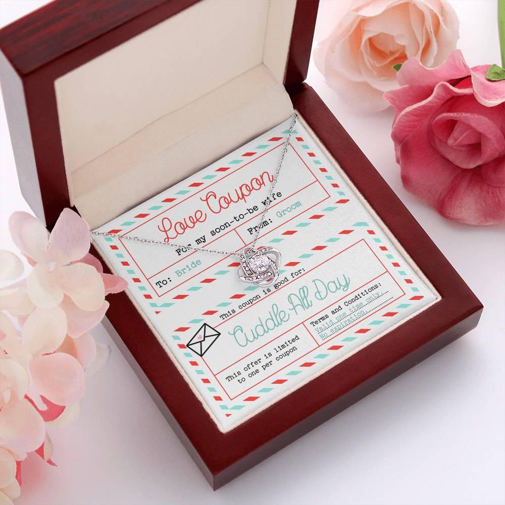 Wife Wedding Day Gift - Love Coupon - Love Knot Pendant Necklace - Mallard Moon Gift Shop