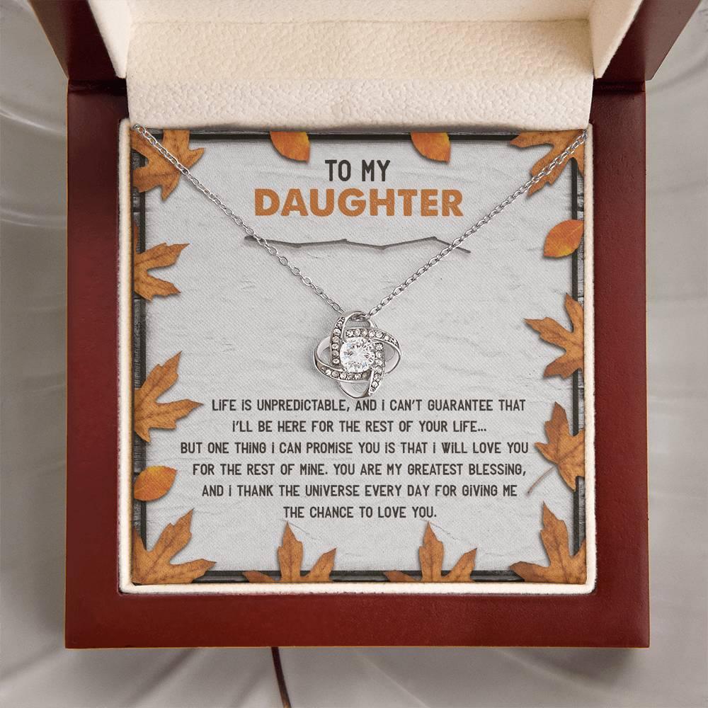 Daughter - My Greatest Blessing - Love Knot Pendant Necklace - Mallard Moon Gift Shop