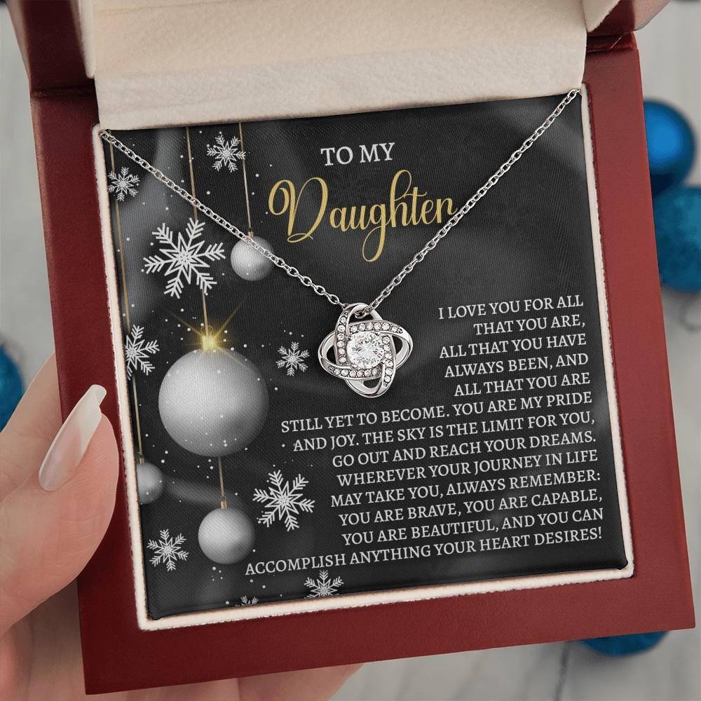 Gift for Daughter - Pride And Joy - Love Knot Pendant Necklace - Mallard Moon Gift Shop