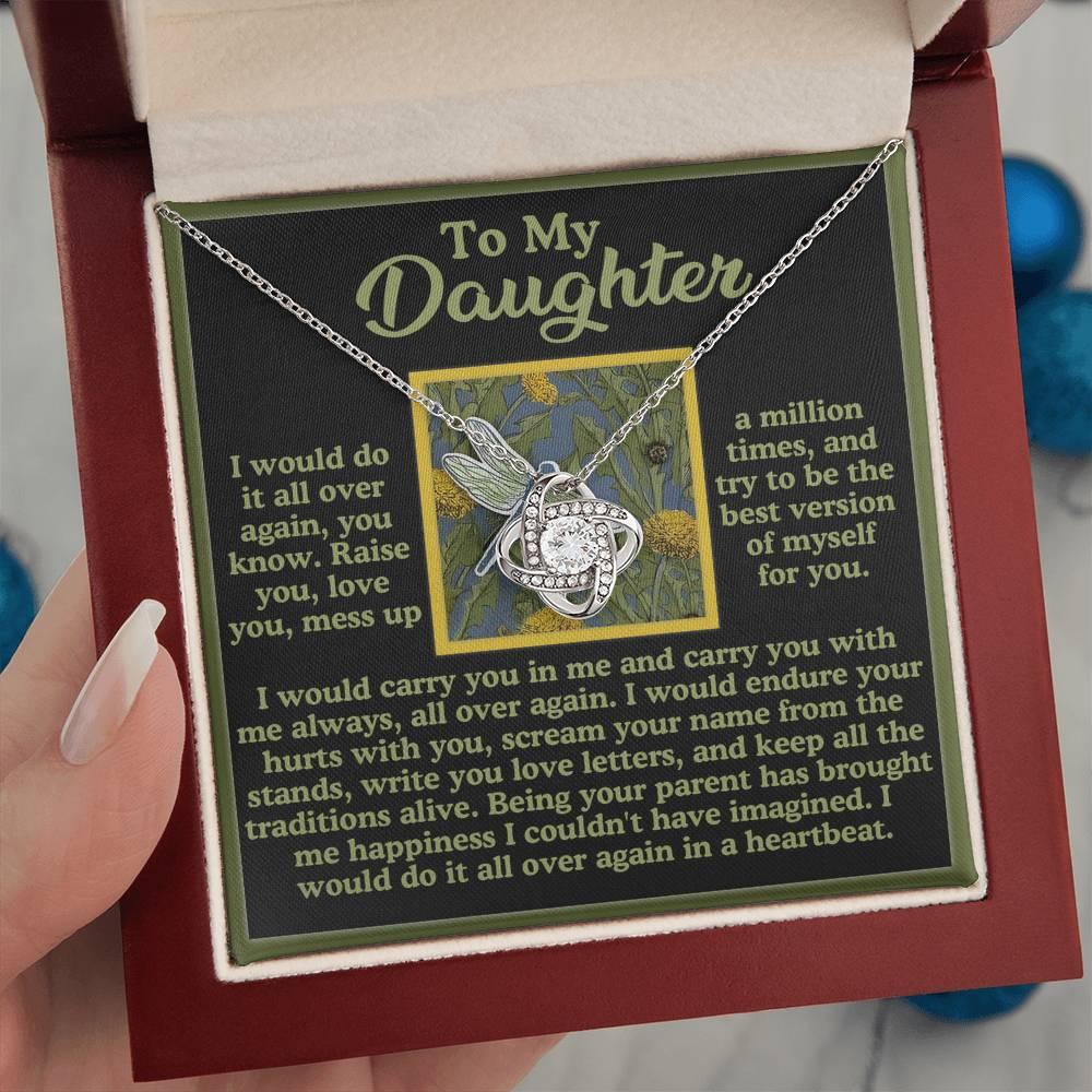 Gift for Daughter - All Over Again - Love Knot Pendant Necklace - Mallard Moon Gift Shop
