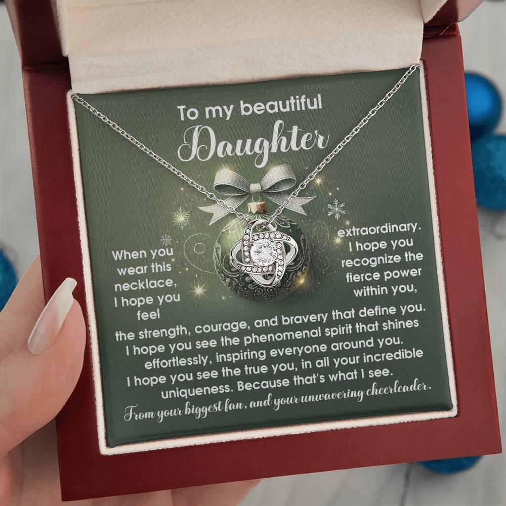 Gift for Daughter - Incredible Uniqueness - Love Knot Pendant Necklace - Mallard Moon Gift Shop