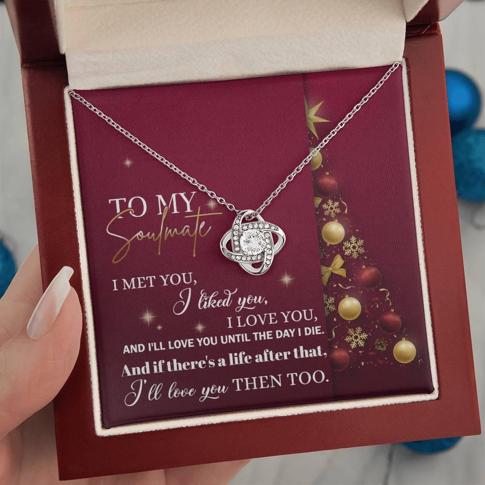 Gift for Soulmate - Love You Then - Love Knot Pendant Necklace - Mallard Moon Gift Shop