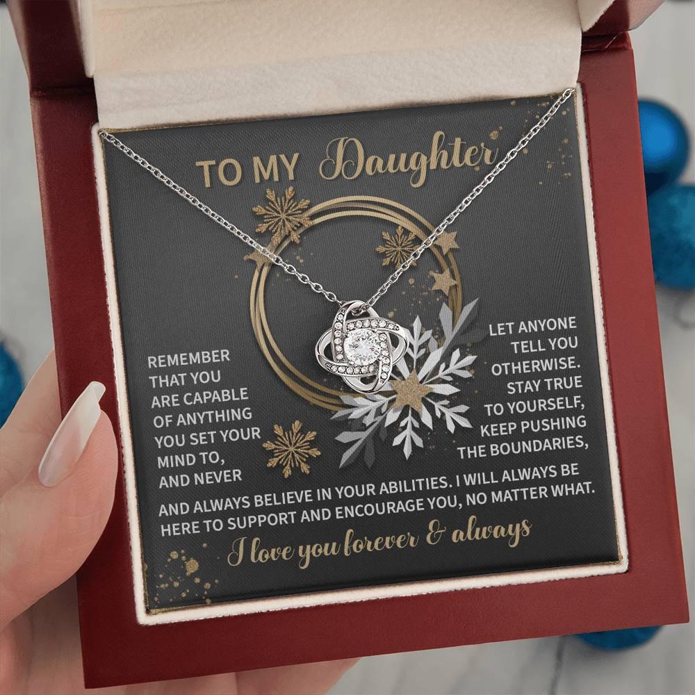 Gift for Daughter - Set Your Mind - Love Knot Pendant Necklace - Mallard Moon Gift Shop