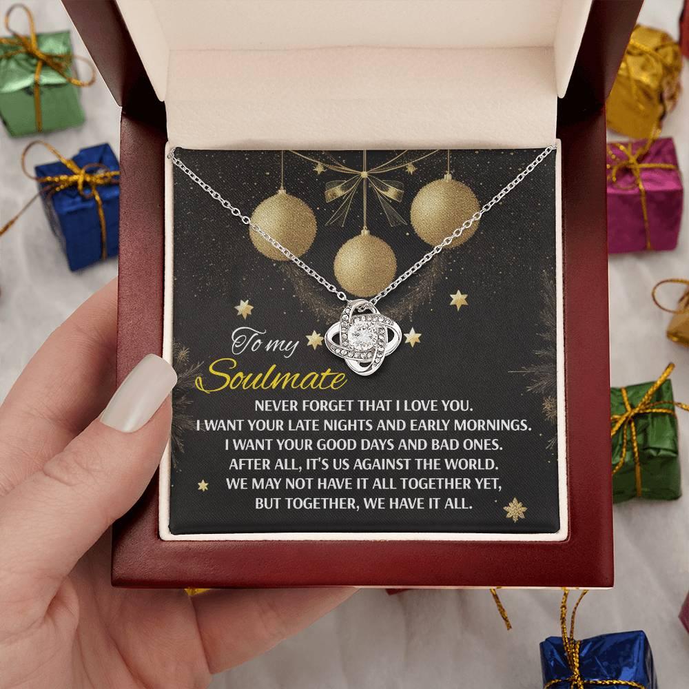 Gift for Soulmate - Have It All - Love Knot Pendant Necklace - Mallard Moon Gift Shop