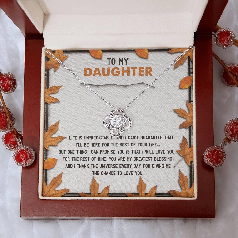 Daughter - My Greatest Blessing - Love Knot Pendant Necklace - Mallard Moon Gift Shop