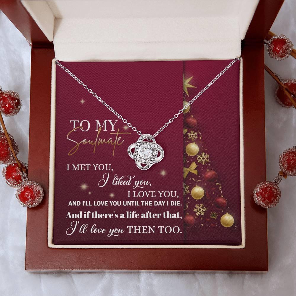 Gift for Soulmate - Love You Then - Love Knot Pendant Necklace - Mallard Moon Gift Shop