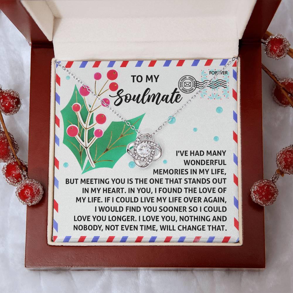 Gift for Soulmate - Love You Longer - Love Knot Pendant Necklace - Mallard Moon Gift Shop