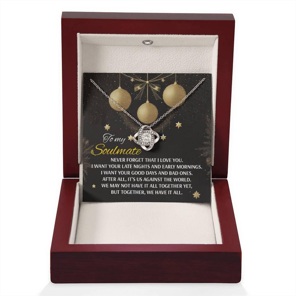 Gift for Soulmate - Have It All - Love Knot Pendant Necklace - Mallard Moon Gift Shop