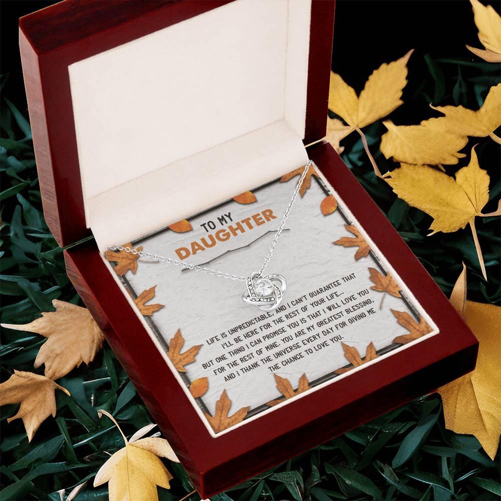 Daughter - My Greatest Blessing - Love Knot Pendant Necklace - Mallard Moon Gift Shop