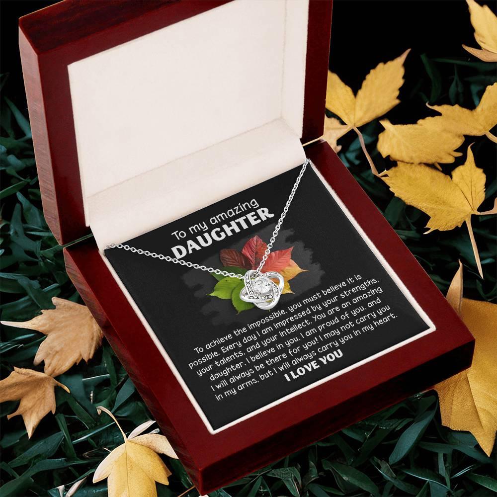 Daughter - It Is Possible - Love Knot Pendant Necklace - Mallard Moon Gift Shop
