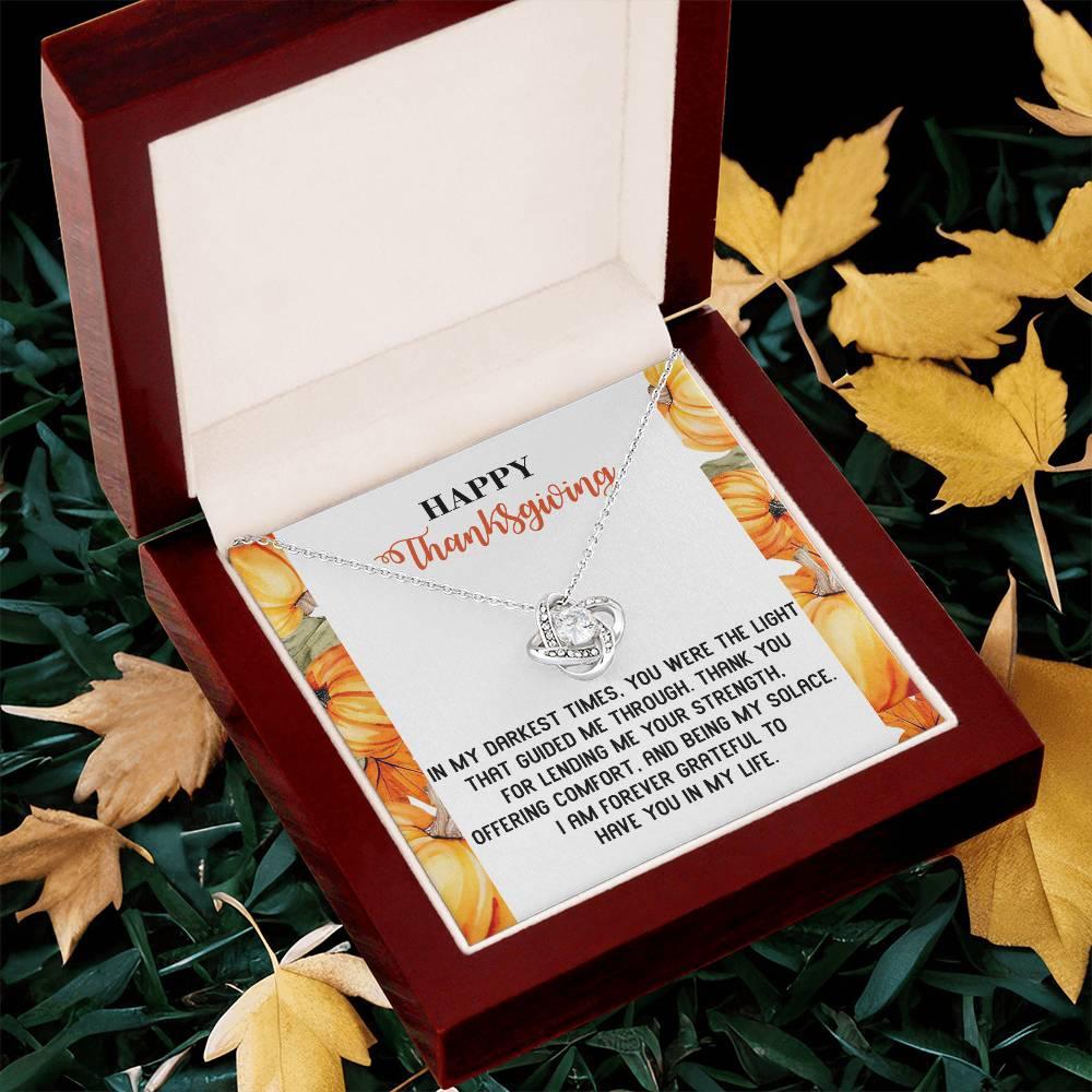 Gift for Thanksgiving - Guided Me Through - Love Knot Pendant Necklace - Mallard Moon Gift Shop