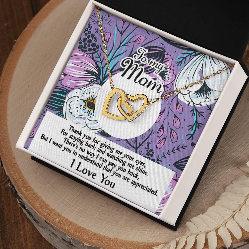Gift for Mom-You Are Appreciated Interlocking Hearts Necklace - Mallard Moon Gift Shop