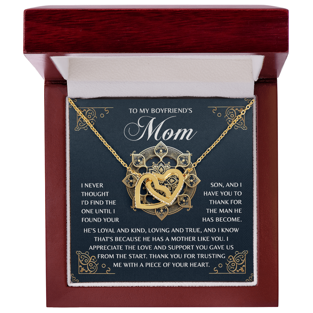To My Boyfriend's Mom – Thank You for Trusting Me with a Piece of Your Heart – Elegant and Meaningful Necklace Gift