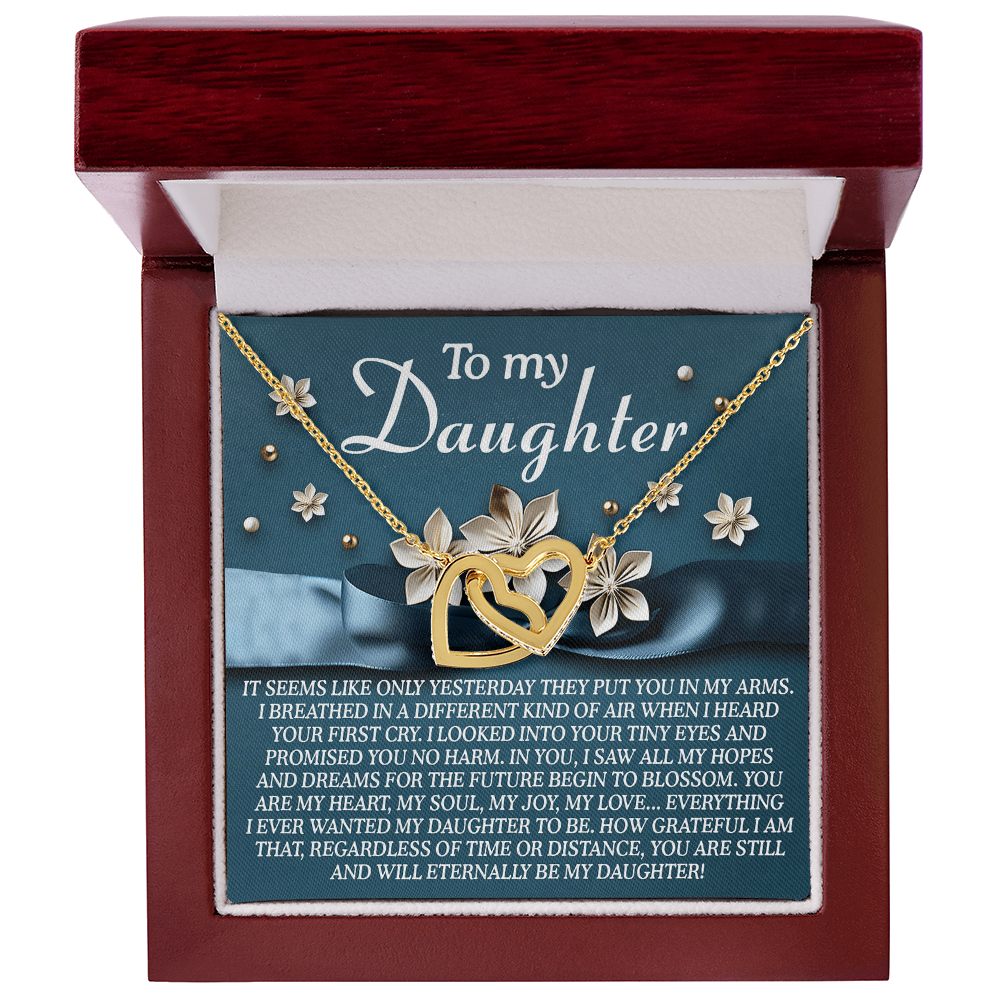 To My Daughter – You Are My Heart, My Soul, My Joy – Timeless Necklace Gift with Loving Message - Mallard Moon Gift Shop