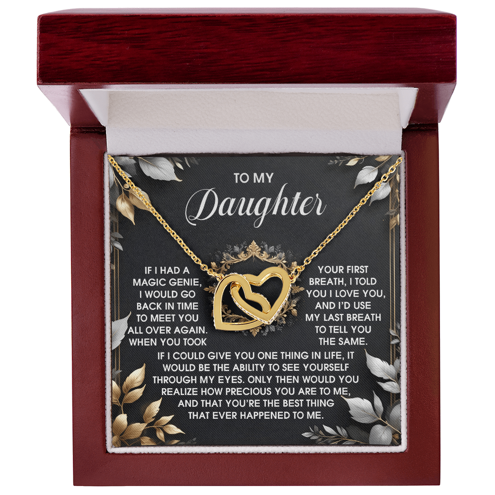 To My Daughter - Through My Eyes - Interlocking Hearts Necklace – A Timeless Symbol of Love & Devotion - Mallard Moon Gift Shop