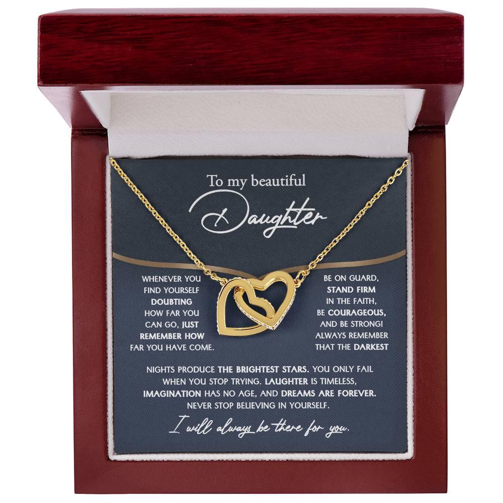 Daughter Gift for Birthday, Graduation, Christmas - Brightest Stars - Interlocking Hearts Necklace - Mallard Moon Gift Shop