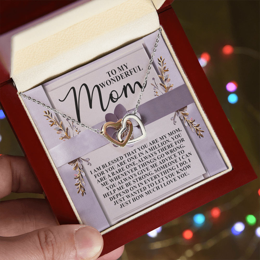 To My Wonderful Mom – You Are One in a Million – Heartfelt Necklace Gift with a Message of Love and Gratitude - Mallard Moon Gift Shop