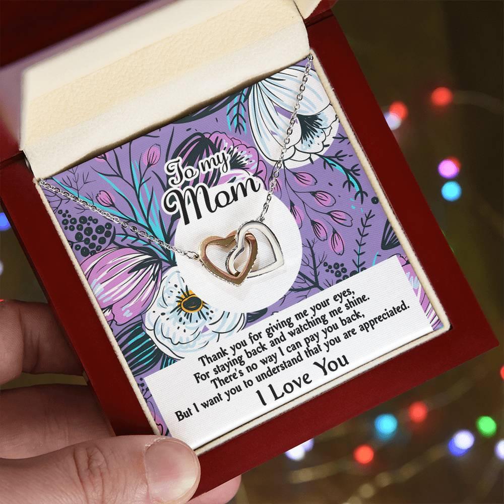 Gift for Mom-You Are Appreciated Interlocking Hearts Necklace - Mallard Moon Gift Shop