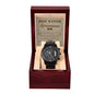 Groomsman Help Wanted Must Show Up On Time to Wedding Events - Black Chronograph Watch Gift from Groom - Mallard Moon Gift Shop